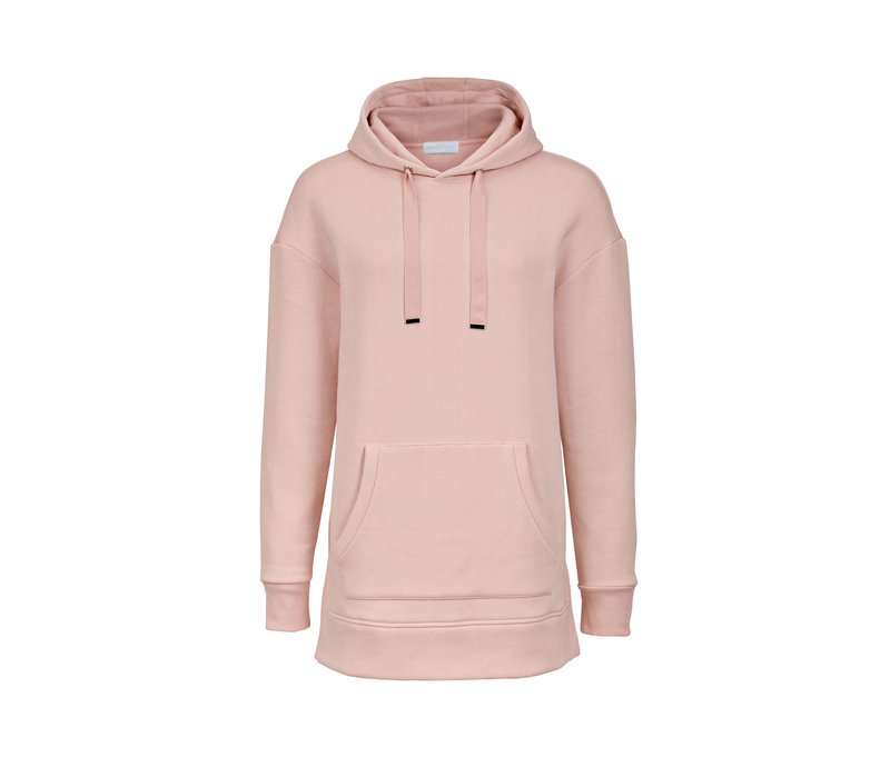 Tchibo - Langes Kapuzen-Sweatshirt - Damen - Gr. S - rosé
