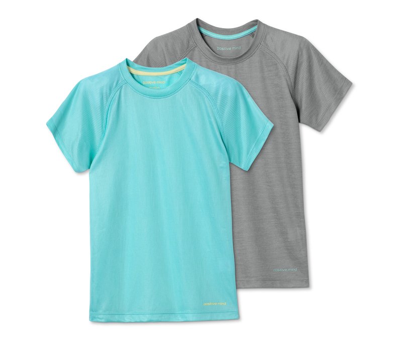 Tchibo - 2 Funktionsshirts aus recyceltem Material - Jungen - Gr. 146/152 - türkis