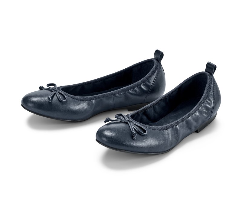 Tchibo - Leder-Ballerinas - Damen - Gr. 38 - dunkelblau