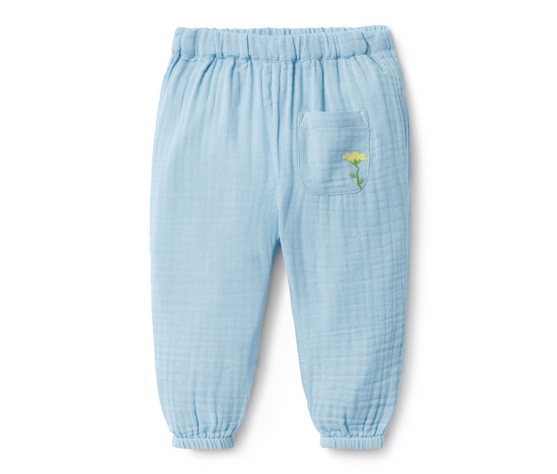 Tchibo - Schlupfwebhose aus Bio-Baumwolle - Newborn - Gr. 50/56 - blau