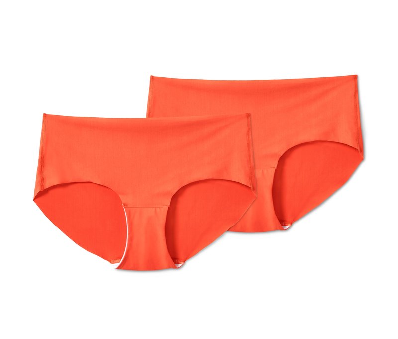 Tchibo - 2 Magic-Cut-Pantys - Damen - Gr. L - orange