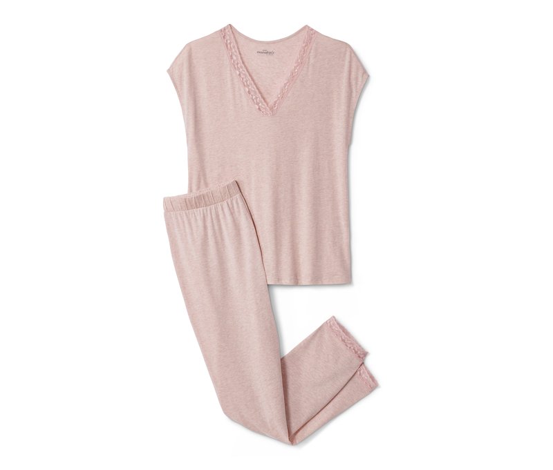Tchibo - Pyjama - Damen - Gr. XL - rosé