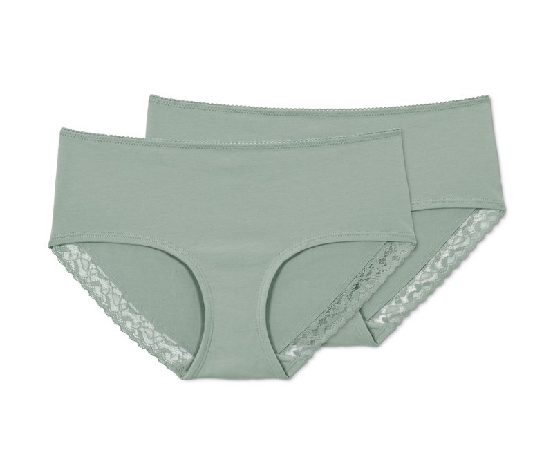 Tchibo - 2 Pantys - Damen - Gr. L - grün