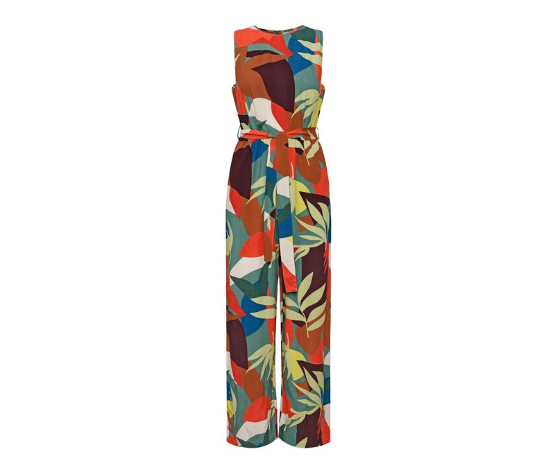 Tchibo - Jumpsuit mit Gürtel - Damen - Gr. 40 - mehrfarbig