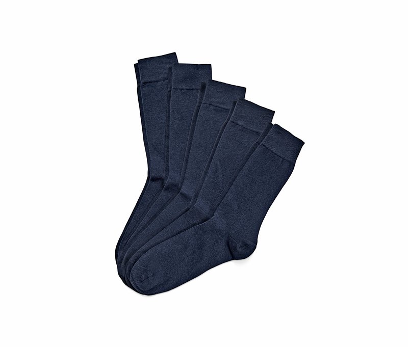Tchibo - 5 Paar Socken - Herren - Gr. 44-46 - blau