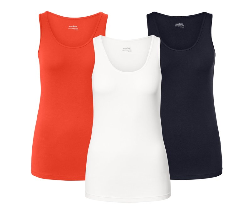 Tchibo - 3 Tops - Damen - Gr. S - weiß