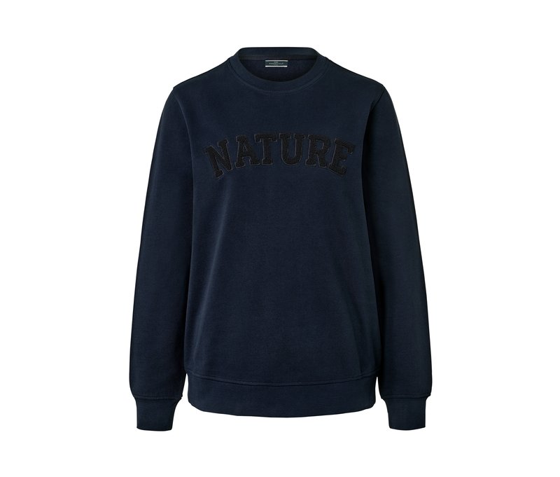 Tchibo - Sweatshirt mit Wording - Damen - Gr. M - dunkelblau