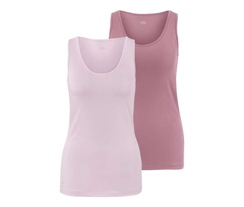 Tchibo - 2 Tops - Damen - Gr. L - hellrosa