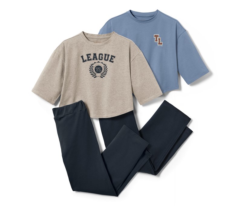 Tchibo - 2 Jersey-Pyjamas - Gr. 170/176 - dunkelblau