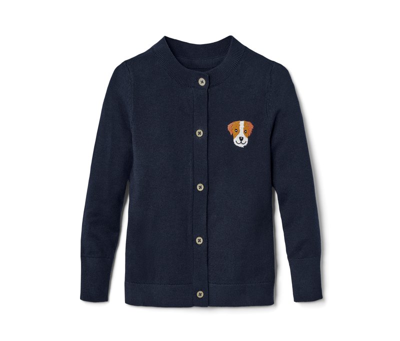 Tchibo - Kleinkinder-Strickjacke - Mädchen - Gr. 122/128 - dunkelblau