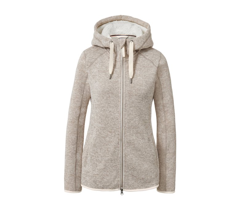 Tchibo - Teddy-Strickfleecejacke - Damen - Gr. S - beige