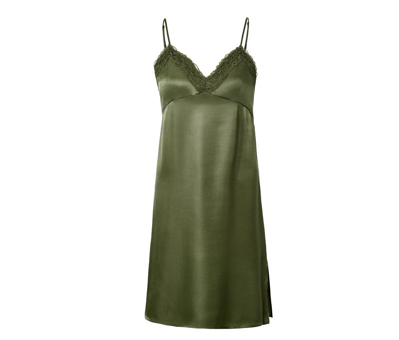 Tchibo - Satin-Negligé - Damen - Gr. 40 - olivgrün