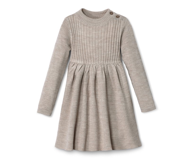 Tchibo - Kleid aus RWS-Wolle - Mädchen - Gr. 98/104 - hellbraun