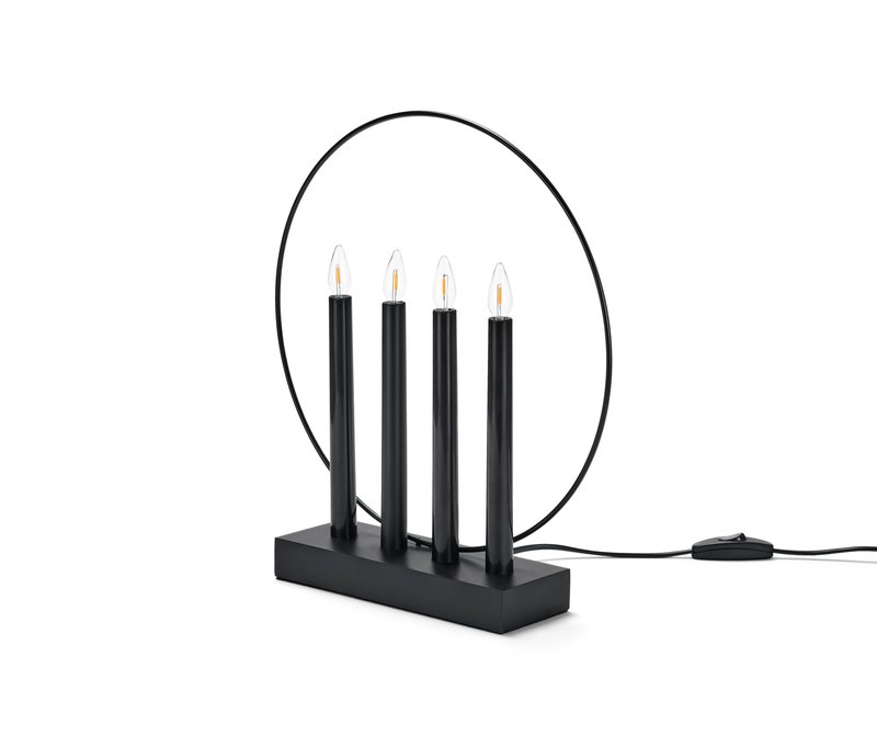 Tchibo - LED-Kerzenleuchter »Ring« - schwarz