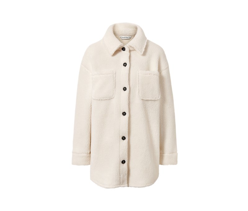 Tchibo - Teddy-Overshirt - Damen - Gr. XL - weiß