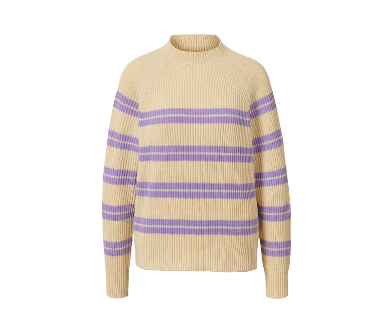 Tchibo - Gestreifter Strickpullover - Damen - Gr. XL - lila/gestreift