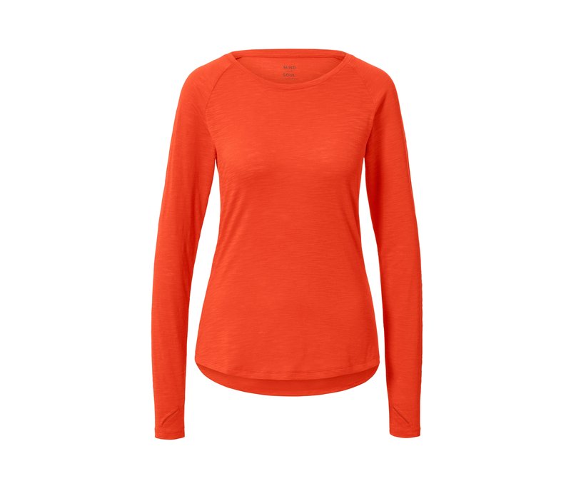 Tchibo - Langarm-Sportshirt - Damen - Gr. XS - orange