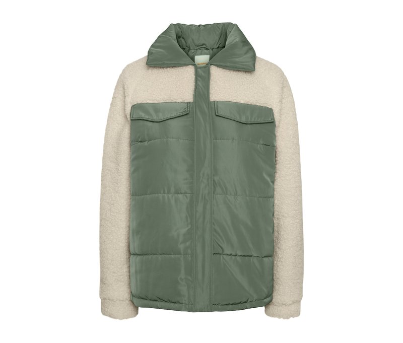 Tchibo - Steppjacke mit Teddy-Akzenten - Damen - Gr. 38 - weiß