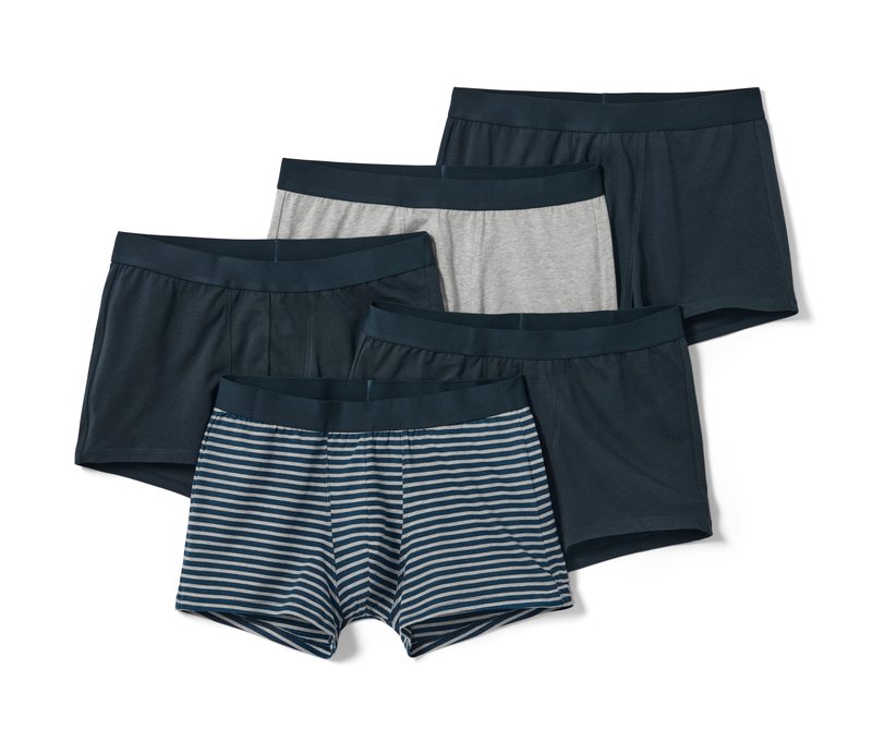 Tchibo - 5 Slipboxer - Herren - Gr. S/4 - dunkelblau/gestreift