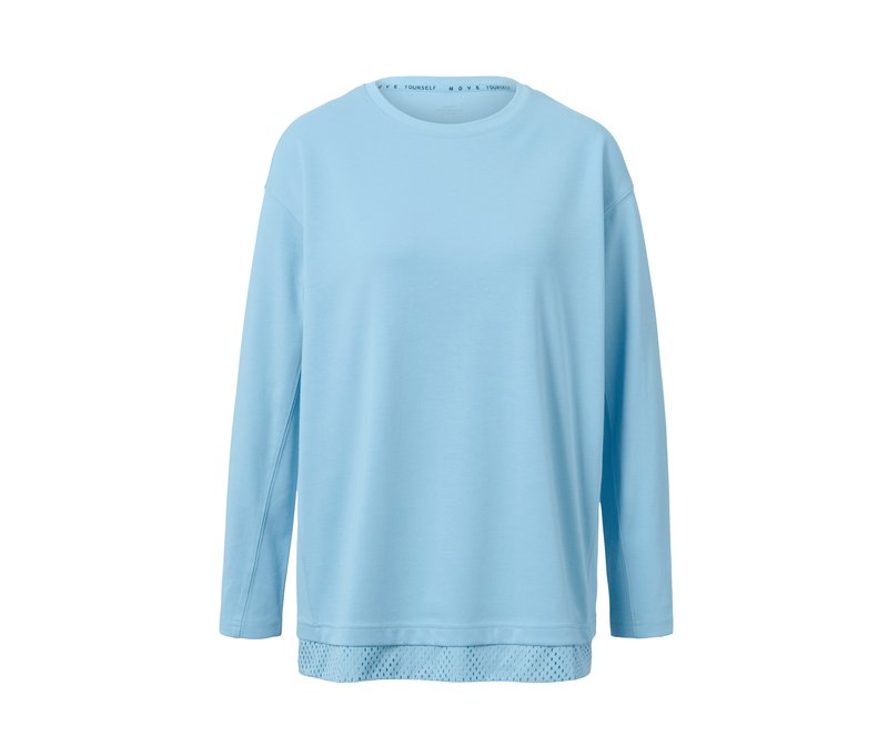 Tchibo - Oversized Fitness-Longsleeve - Damen - Gr. M - hellblau