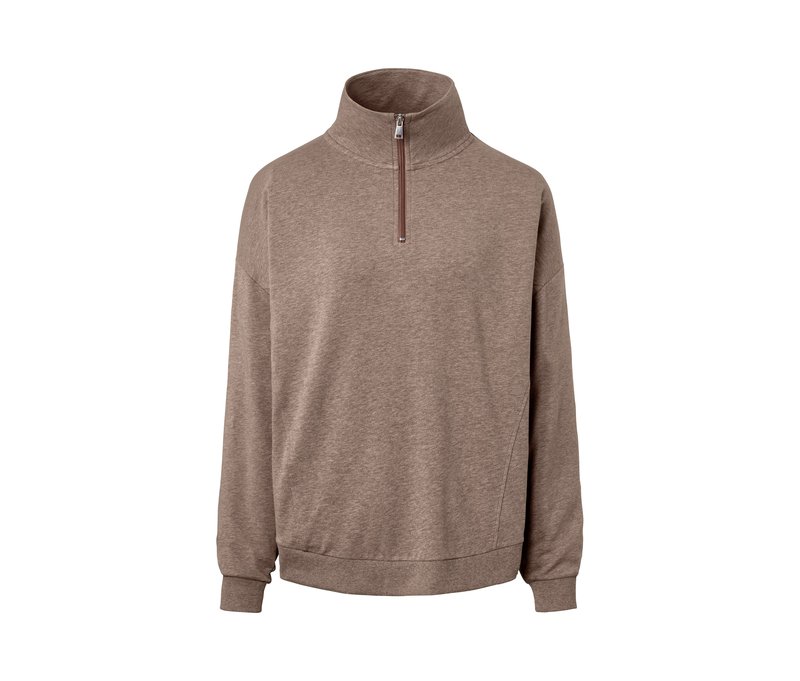 Tchibo - Loungewear-Sweater - Damen - Gr. M - braun