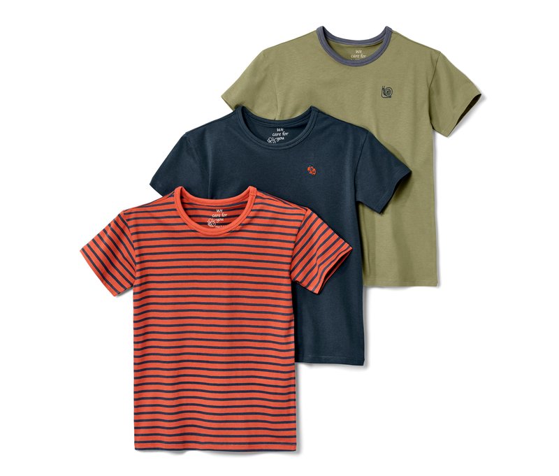 Tchibo - 3 Kleinkinder-T-Shirts - Herren - Gr. 134/140 - dunkelblau