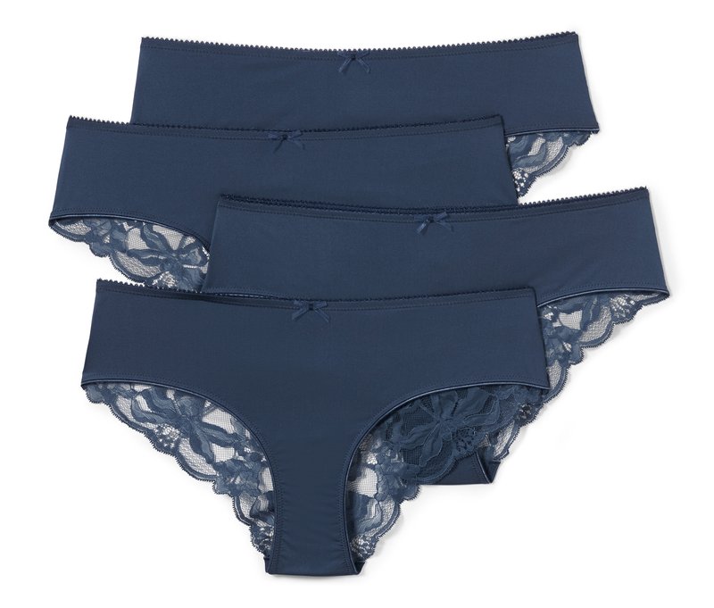 Tchibo - 4 Brazilslips - Damen - Gr. S - blau