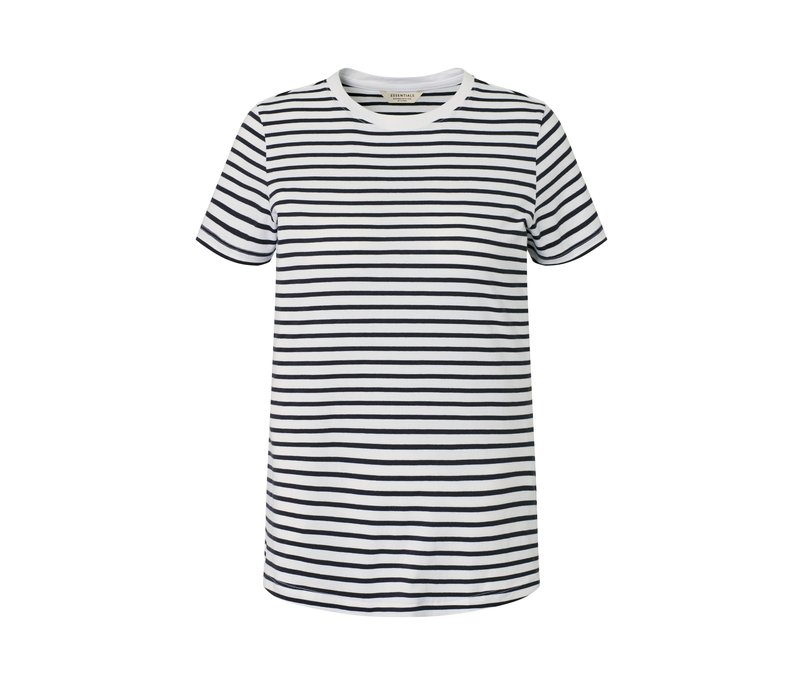 Tchibo - Gestreiftes T-Shirt - Damen - Gr. L - anthrazit/gestreift