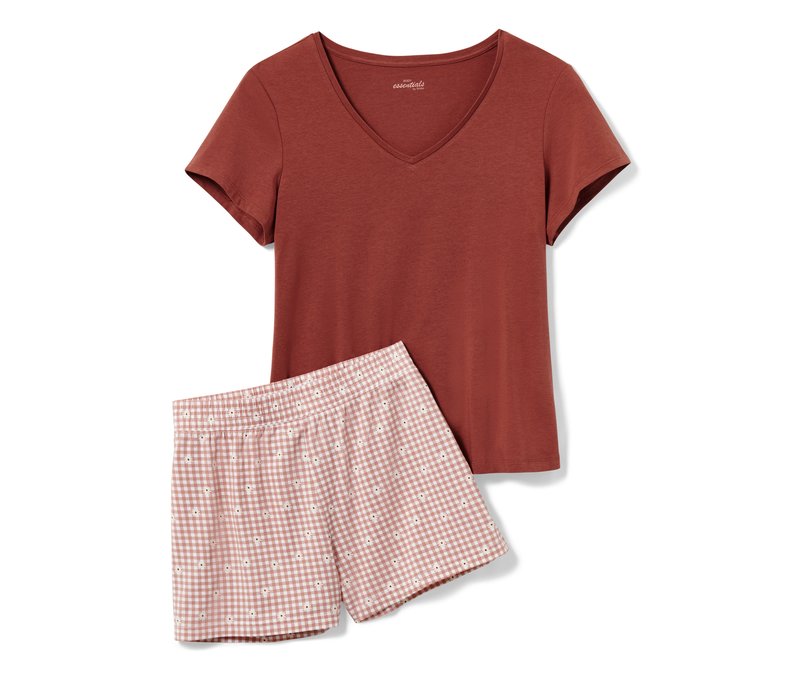 Tchibo - Shorty-Pyjama - Damen - Gr. XL - weiß