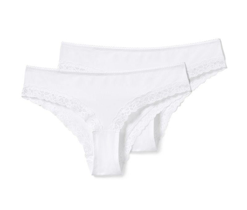 Tchibo - 2 Brazilslips - Damen - Gr. M - weiß