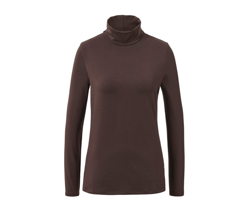 Tchibo - Rollkragenshirt - Damen - Gr. M - dunkelbraun