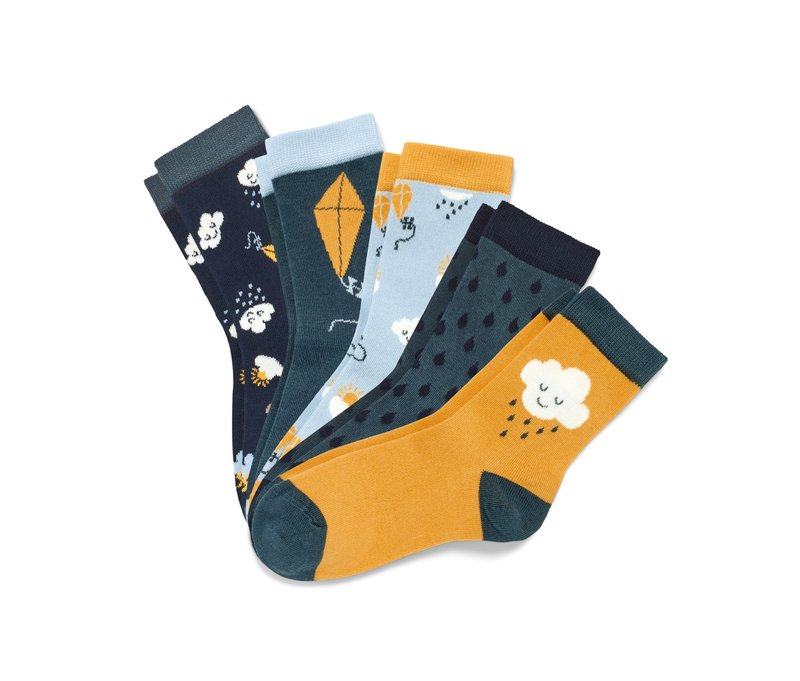 Tchibo - 5 Kinder-Socken - Herren - Gr. 27-30 - dunkelblau