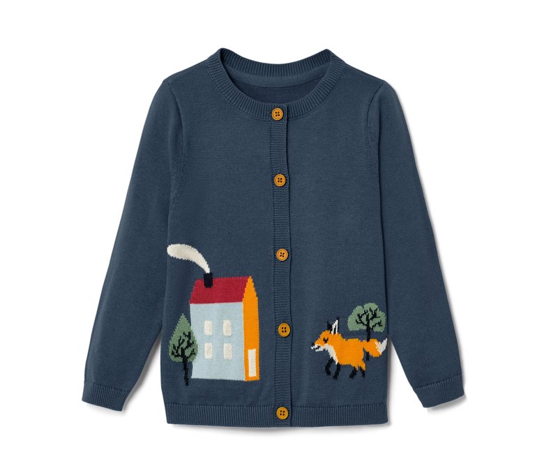 Tchibo - Kleinkind Strickjacke - Gr. 110/116 - blau