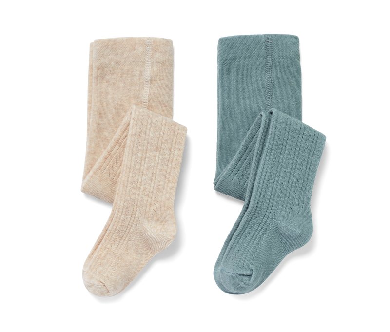 Tchibo - 2 Paar Baby-Strumpfhosen - Mädchen - Gr. 86/92 - blau