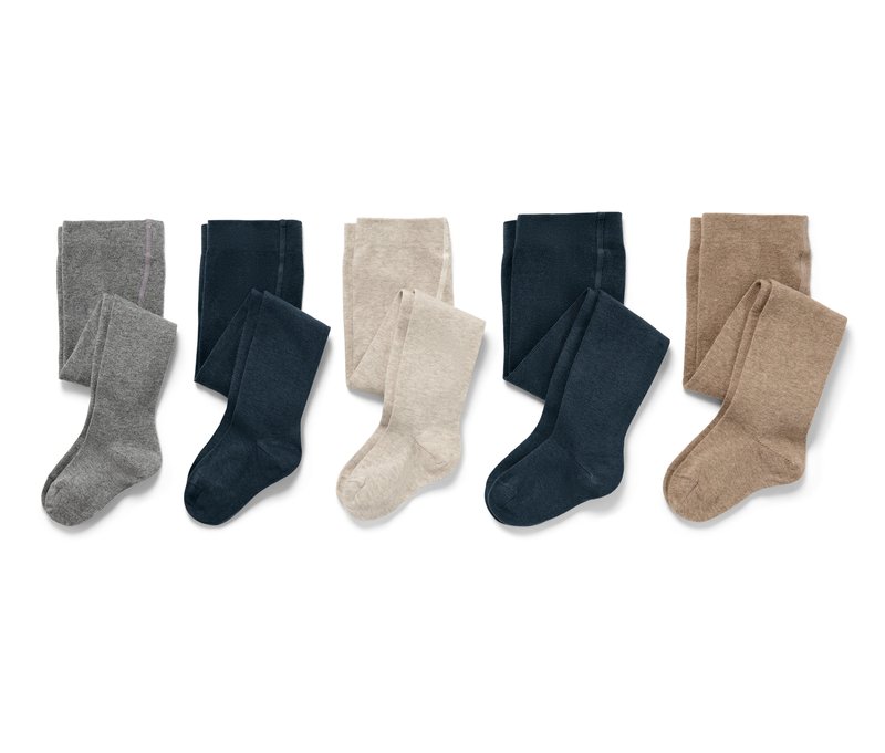 Tchibo - 5 Paar Kinder-Strumpfhosen - Gr. 170/176 - dunkelblau