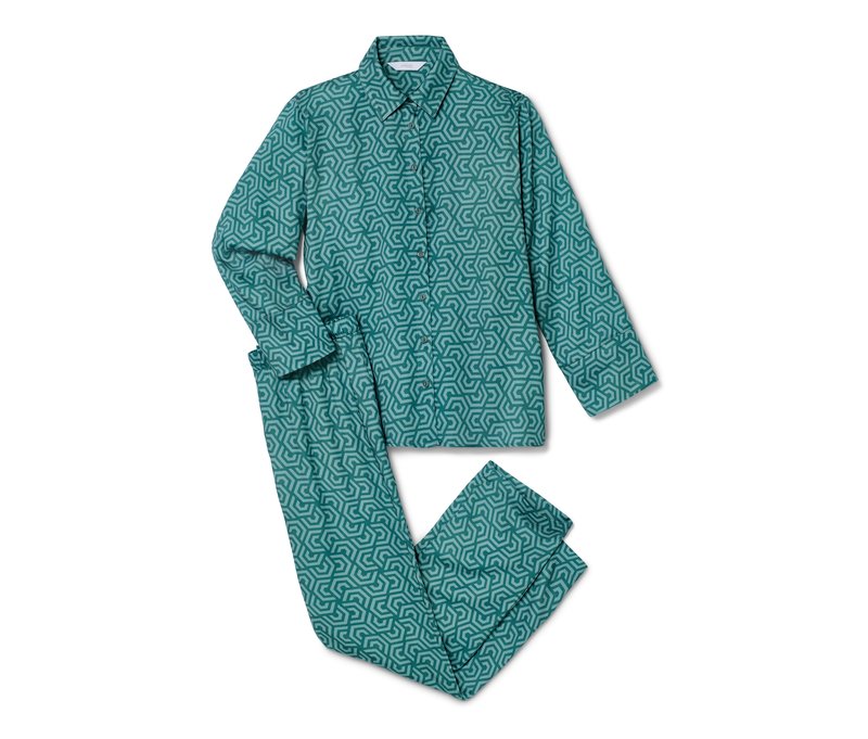 Tchibo - Pyjama - Damen - Gr. 38 - dunkelgrün