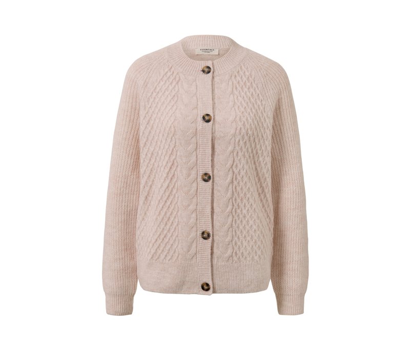 Tchibo - Strickcardigan mit Zopfmuster - Damen - Gr. XL - weiß