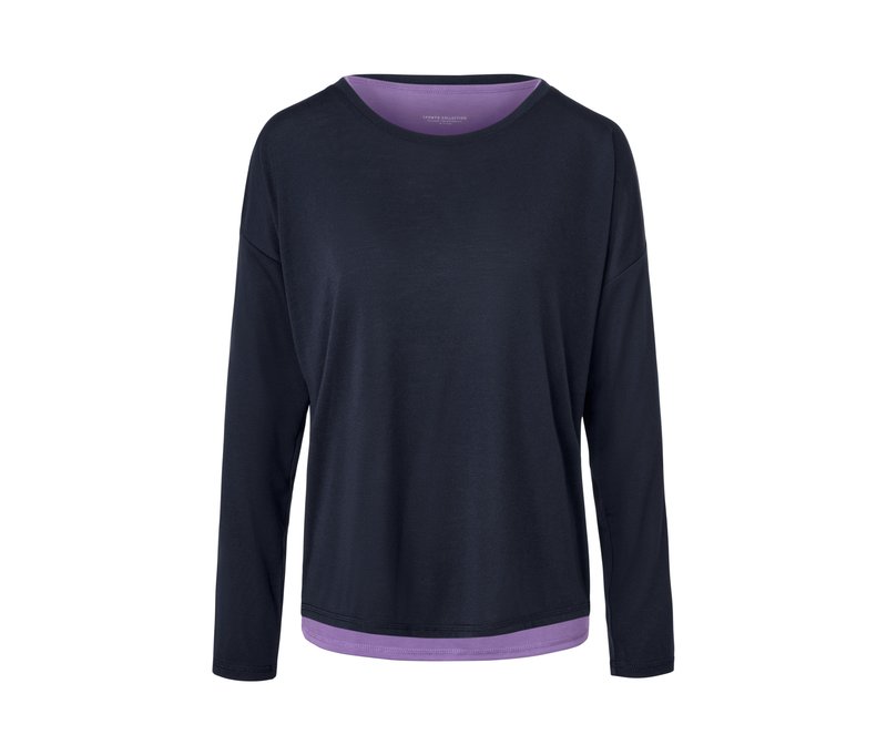 Tchibo - 2-in-1-Sportshirt - Damen - Gr. XXL - dunkelblau