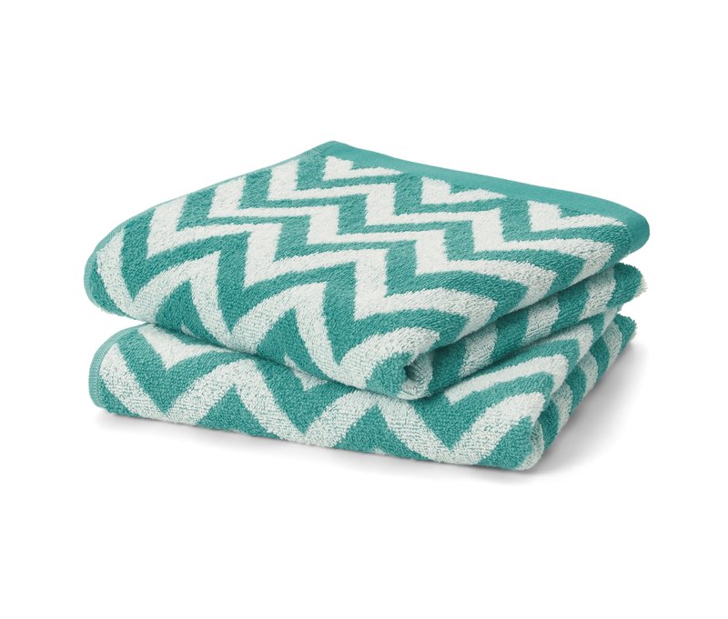 Tchibo - 2 Jacquard-Handtücher - weiß