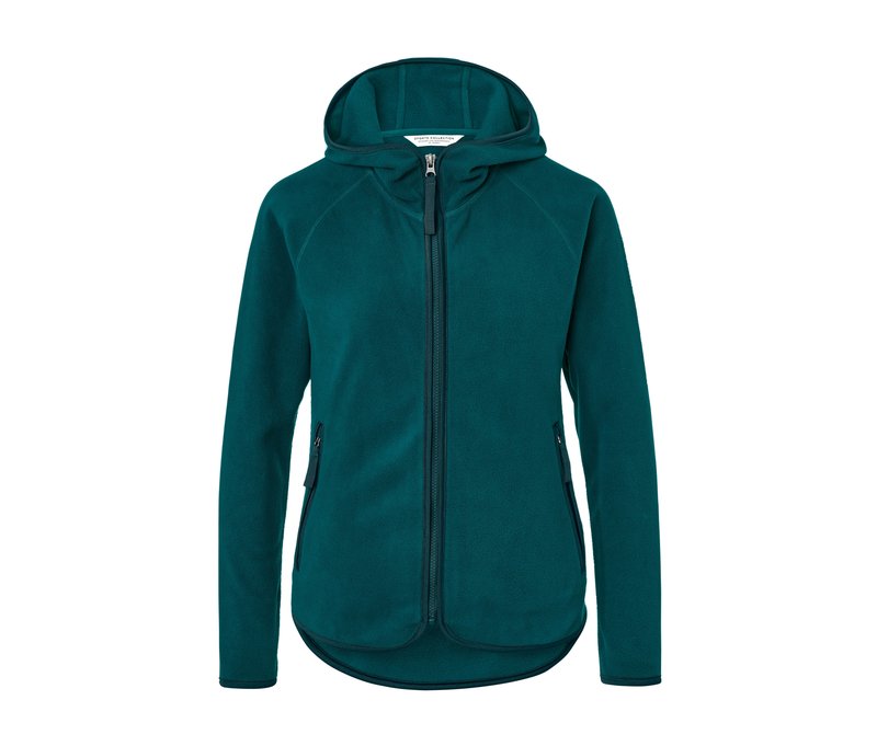 Tchibo - Kapuzen-Fleecejacke - Damen - Gr. L - petrol