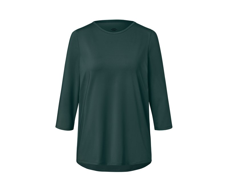 Tchibo - Funktionsshirt mit 3/4-Ärmel - Damen - Gr. XS - dunkelgrün