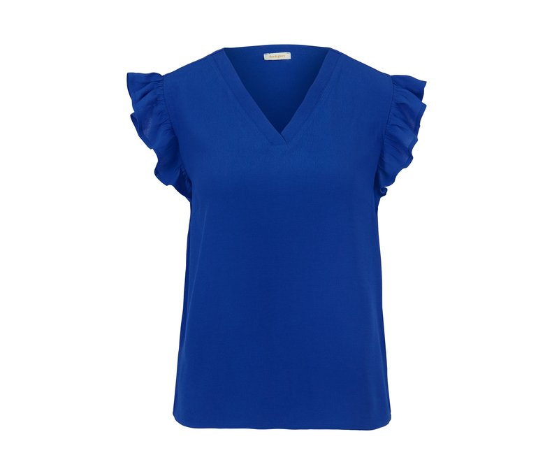 Tchibo - Bluse mit V-Ausschnitt - Damen - Gr. 42 - dunkelblau