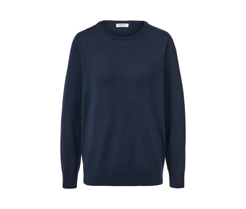 Tchibo - Pullover aus Merinowolle - Damen - Gr. L - dunkelblau