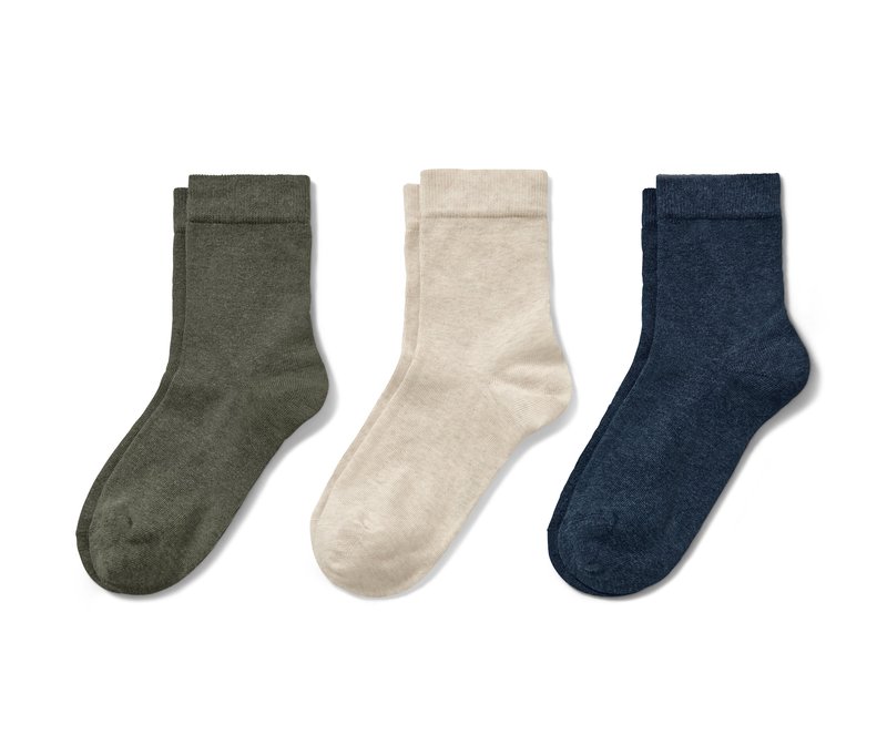 Tchibo - 3 Paar Socken - Damen - Gr. 35-38 - dunkelblau