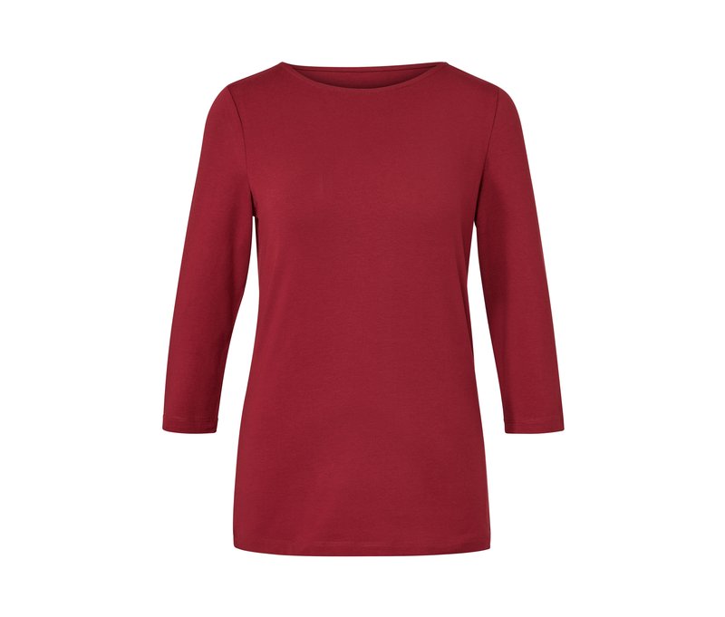 Tchibo - Shirt mit 3/4-Arm - Damen - Gr. M - bordeaux