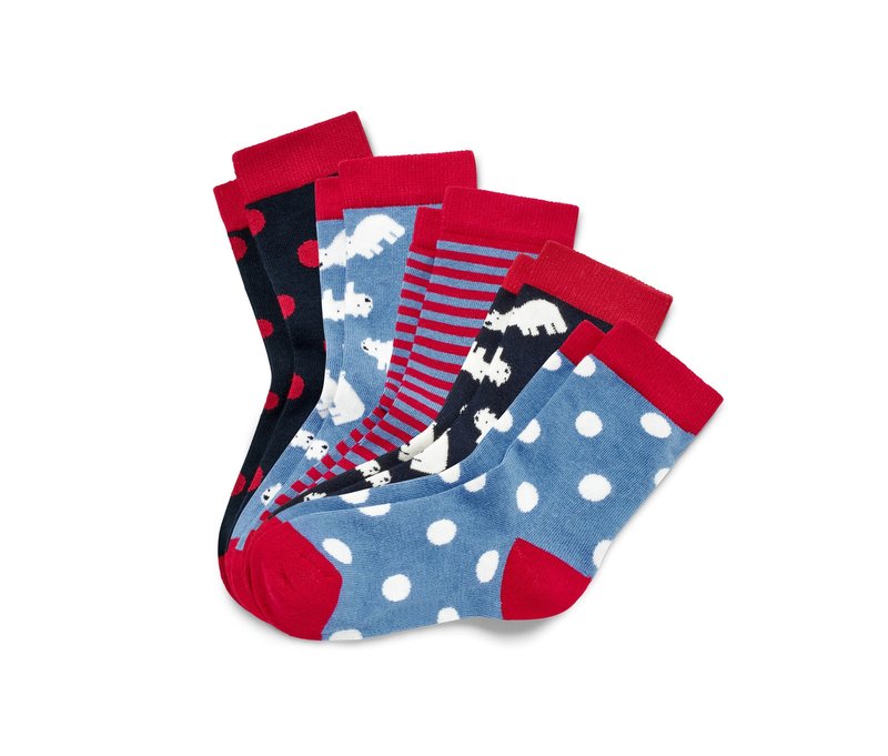 Tchibo - 5 Paar Kinder-Socken - Gr. 27-30 - dunkelblau