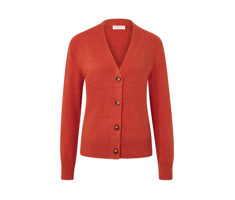 Tchibo - Cardigan mit V-Ausschnitt - Damen - Gr. M - orange