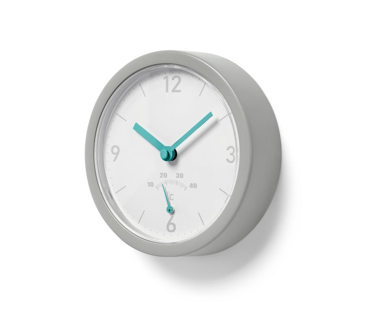 Tchibo - Funk-Badwanduhr mit Thermometer - weiß