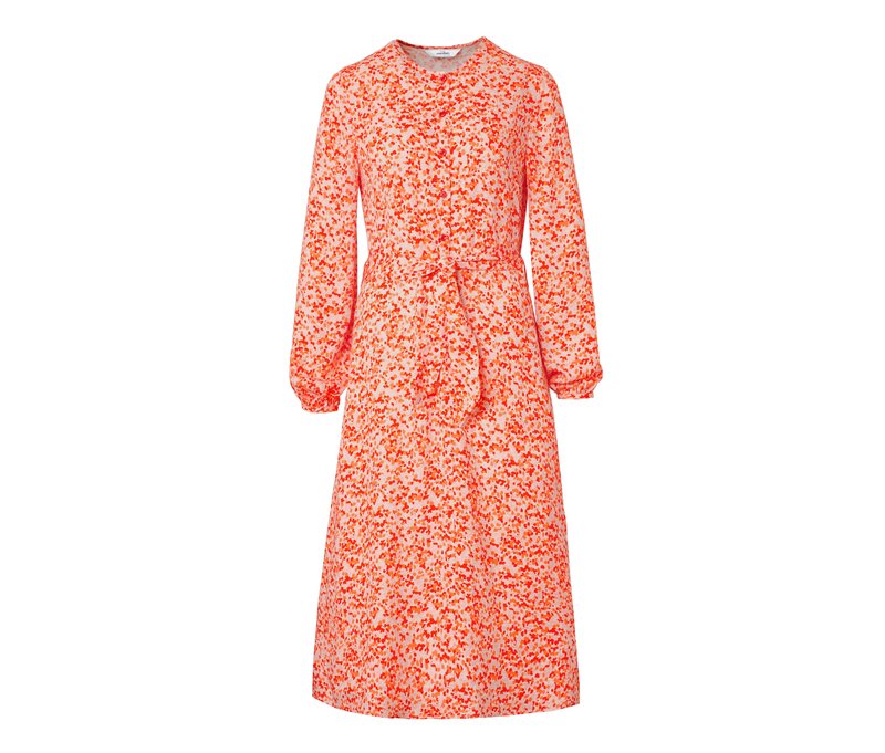 Tchibo - Webkleid mit Print - Damen - Gr. 44 - rot