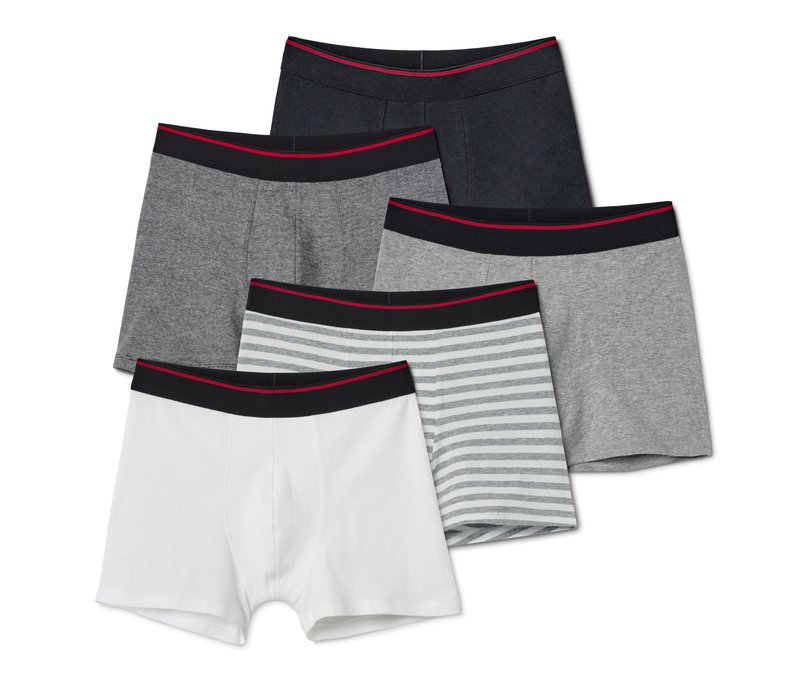 Tchibo - 5 Slipboxer - Herren - Gr. L/6 - schwarz/gestreift